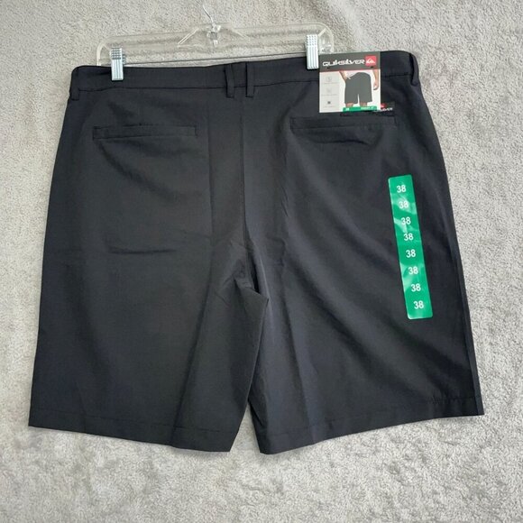 NEW Quiksilver Men's 38 Black 9" Inseam 4-Way Stretch Shorts UPF 50 Outdoor - Picture 3 of 9